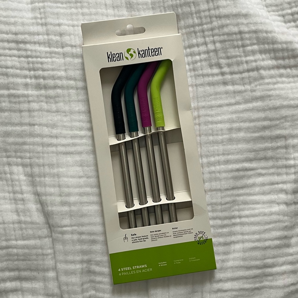 Klean Kanteen Steel Straws W Silicone Flex Tips